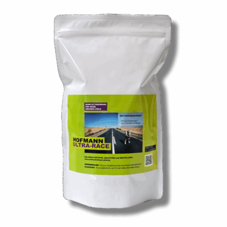 HOFMANN ultra race ist ein Spezialgetränk das für extreme und ULTRA Belastungen entwickelt wurde, mit hervorragender Verträglichkeit. Komplettnahrung mit Eiweiß.